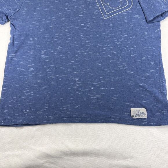 Disney Epcot Henley Men's Medium Short Sleeve Graphic T Shirt Blue White - Picture 5 of 12